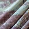 Tesatura din bumbac - denim cu design exotic, Turcoaz/Albastru Indigo - imagine 4