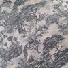 Tesatura din bumbac - denim cu design exotic, Gri antracit