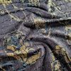 Tesatura premium jacquard - design reliefat, Maro - ciocolata / Auriu – mustar - imagine 8