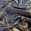 Tesatura premium jacquard - design reliefat, Maro - ciocolata / Auriu – mustar - imagine 6