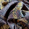 Tesatura premium jacquard - design reliefat, Maro - ciocolata / Auriu – mustar - imagine 5