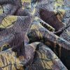 Tesatura premium jacquard - design reliefat, Maro - ciocolata / Auriu – mustar - imagine 4