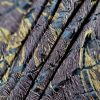 Tesatura premium jacquard - design reliefat, Maro - ciocolata / Auriu – mustar - imagine 3