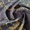 Tesatura premium jacquard - design reliefat, Maro - ciocolata / Auriu – mustar - imagine 2