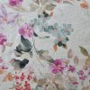 Tesatura premium din matase naturala - tip bourette cu design floral, Multicolor - imagine 7