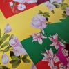Tesatura din matase naturala crepe de chine  - tip panou cu design floral  , Multicolor - imagine 6