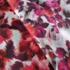 Tesatura tafta , tip mikado - design floral double face, Rosu Bordo - imagine 5