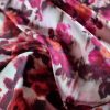 Tesatura tafta , tip mikado - design floral double face, Rosu Bordo - imagine 4