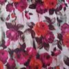 Tesatura tafta , tip mikado - design floral double face, Rosu Bordo
