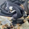 Voal din matase naturala cu design floral, Negru/Galben - imagine 5