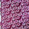Tesătură brodata cu paiete si bordura finita - design fantasy , Bordo / Multicolor - imagine 5