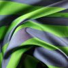 Tesatura tafta tip mikado - design liniar bicolor, Verde - Albastru - imagine 3