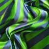 Tesatura tafta tip mikado - design liniar bicolor, Verde - Albastru