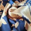 Tesatura tip tafta - twill cu design floral, Galben/Negru - imagine 5