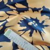 Tesatura tip tafta - twill cu design floral, Galben/Negru - imagine 3