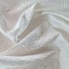 Tesatura  jacquard - design reliefat cu tematica florala, Alb - imagine 3