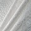 Tesatura  jacquard - design reliefat cu tematica florala, Alb - imagine 2