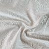 Tesatura  jacquard - design reliefat cu tematica florala, Alb - imagine 5