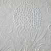 Tesatura  jacquard - design reliefat cu tematica florala, Alb - imagine 8