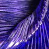 Tesatura plisata cu efect metalizat, Albastru Indigo - imagine 4