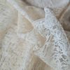 Dantela Chantilly - design floral , Crem deschis - imagine 2