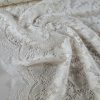 Dantela Chantilly - design floral , Crem deschis - imagine 7