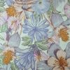 Tesatura din in imprimat cu design floral, Multicolor - imagine 9