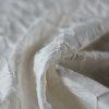 Tesatura jacquard - design floral reliefat, Alb - imagine 3