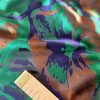 Tesatura jacquard - design exotic, cameleone Verde/Albastru/Mustar - imagine 7