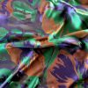 Tesatura jacquard - design exotic, cameleone Verde/Albastru/Mustar - imagine 2