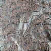 Tesatura jacquard - design floral, Argintiu/Piersiciu