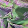 Tesatura jacquard double face  - design exotic, Cyclamen/Verde - imagine 6