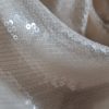 Tesatura cu paiete incolore - translucide pe suport Organza design uni, Ivoire - imagine 3