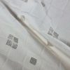 Tesatura jacquard din bumbac cu fir de lurex, Alb - imagine 8