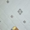 Tesatura jacquard din bumbac cu fir de lurex, Alb - imagine 5