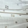 Tesatura jacquard din bumbac cu fir de lurex, Alb - imagine 2