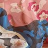 Voal fin din matase naturala - design abstract, Multicolor - Nuanțe de roz - imagine 4