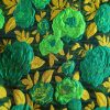 Tesatura plină  - Brocart cu design floral reliefat , Verde/Galben mustar - imagine 7