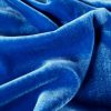 Tesatura de catifea din fibre naturale  - design uni, Albastru cobalt - imagine 7