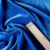 Tesatura de catifea din fibre naturale  - design uni, Albastru cobalt - imagine 4