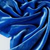 Tesatura de catifea din fibre naturale  - design uni, Albastru cobalt - imagine 3