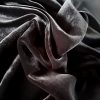 Tesatura de catifea din fibre naturale  - design uni, Negru - imagine 8