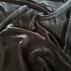 Tesatura de catifea din fibre naturale  - design uni, Negru - imagine 4