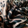 Țesătură plină -  jerse cu design animal print, mixt Bej/Maro roșcat  - imagine 6