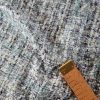 Stofa din fibre naturale - design fantezie, Bleumarin/Vernil pal/Ivoire - imagine 8