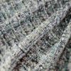 Stofa din fibre naturale - design fantezie, Bleumarin/Vernil pal/Ivoire - imagine 2