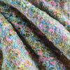 Stofa din fibre naturale - design fantezie, Roz/Verde/Albastru - imagine 4