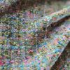 Stofa din fibre naturale - design fantezie, Roz/Verde/Albastru - imagine 2