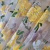 Broderie cu paiete pe tulle - design floral, Galben/Verde - imagine 5