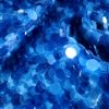 Tesatura plina cu paiete mari translucide pe suport de tulle elastic, Bleumarin/Albastru - imagine 3